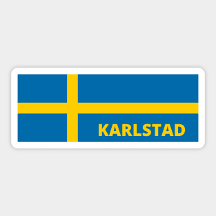 Karlstad City in Swedish Flag Sticker